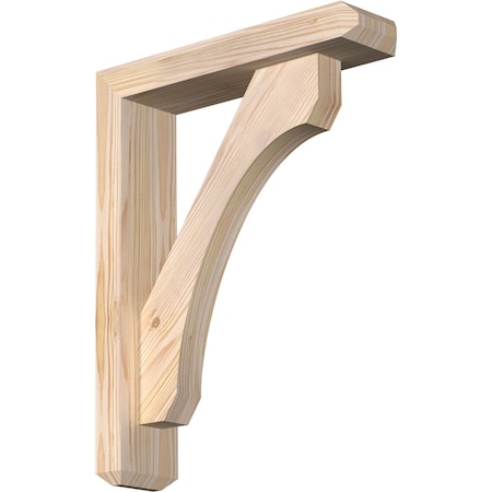 Ekena Millwork Legacy Craftsman Smooth Bracket w/ Offset Brace, Douglas Fir, 3 1/2"W x 14"D x 18"H BKT0402X14X18LEC04SDF